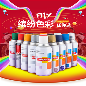 美國三和自噴漆 手噴漆 手搖自動(dòng)噴漆黑 家具改色噴漆汽車漆劃痕修復(fù)