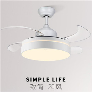 OPPLE吊扇燈 歐式簡(jiǎn)約隱形風(fēng)扇燈led餐廳吊燈臥室客廳燈具中式燈飾餐廳燈 智能調(diào)光送遙控器 和風(fēng)  歐普照明