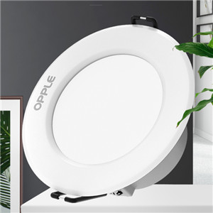 歐普照明（OPPLE）led筒燈3W超薄桶燈客廳吊頂天花燈過(guò)道嵌入式孔燈牛眼燈 白光漆白開孔7-8厘米【鋁材款】